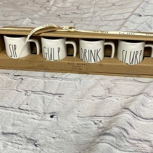 Rae Dunn Espresso Mugs. Set of 4